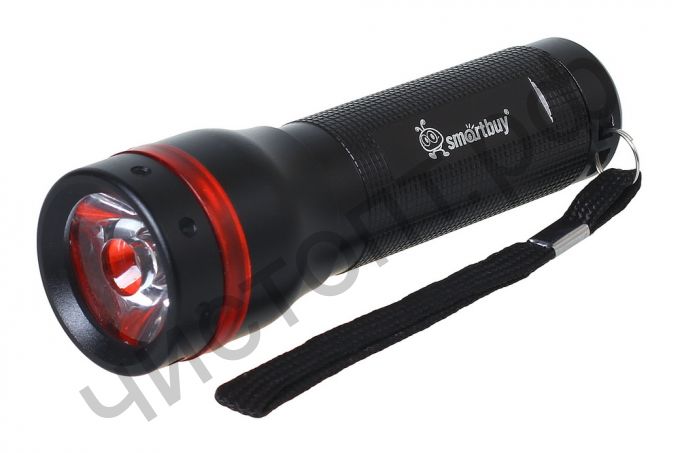 Фонарь руч. Smartbuy 1 LED (1 светодиод.) 3AAA, 3Вт ZOOM, 100 люмен черный алюмин (SBF-602-K)