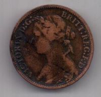 1 фартинг 1872 г. Великобритания