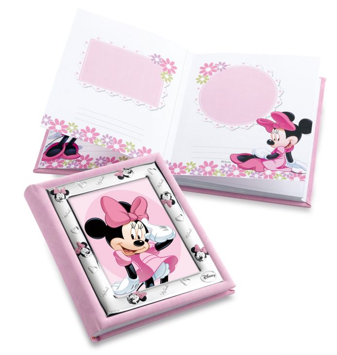 Детский фотоальбом (для девочки) с серебряной рамкой Disney, 20*25 см (Италия)