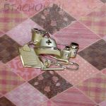 Брошь "Медработник" под серебро