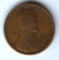 1 цент 1927 г. S. редкий тип США