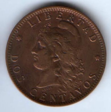 2 сентаво 1891 г. Аргентина