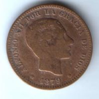5 сантимов 1879 г. Испания