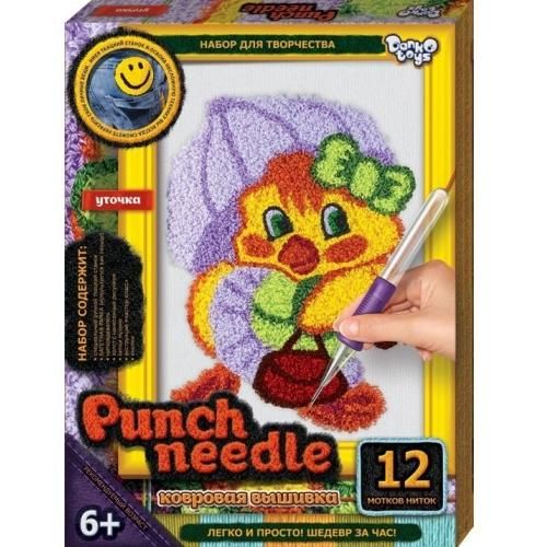 Ковровая вышивка Punch Needle. Уточка