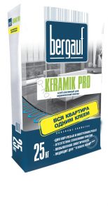 Клей усиленный для керамической плитки Keramik Pro 25кг Bergauf