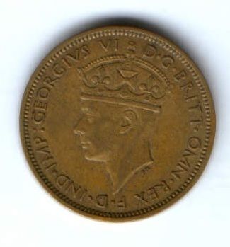 1 шиллинг 1939 г. Западная Африка