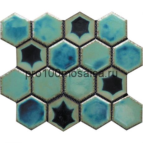 Hexa-27(4). Мозаика СОТЫ 66x77x10, серия Hexa,  размер, мм: 275*240 (GAUDI)