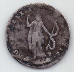 10 сольди 1814 г. Генуя. Италия.