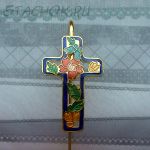 Закладка для Библии под золото/клуазоне/синяя