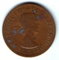 1 пенни 1964 г. Великобритания