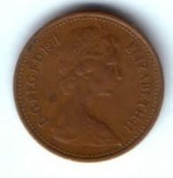 1/2 пенни 1971 г. Великобритания