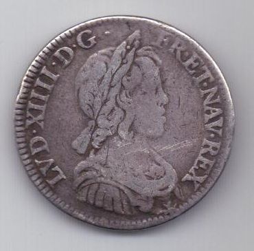 1/4 экю 1644 г. Франция