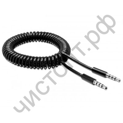 Кабель(3.5) папа-папа 3.5 stereo plug на 3.5 stereo plug 4 конт. AUX 1м витой 3061