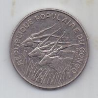 100 франков 1982 г. Конго