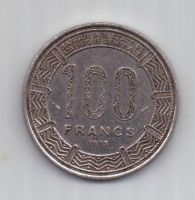 100 франков 1975 г. Габон