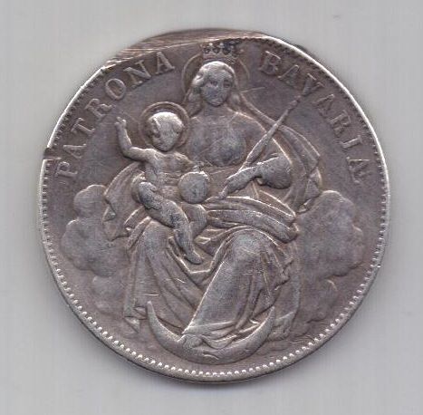талер 1865 г. Бавария. Германия