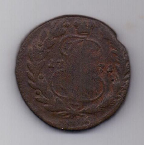 2 копейки  1771 г. перегравировка