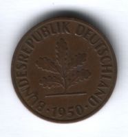 2 пфеннига 1950 г. ФРГ Германия