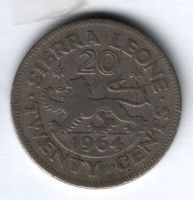 20 центов 1964 г. Сьерра-Леоне
