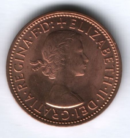 1/2 пенни 1967 г. AUNC Великобритания