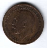 1 пенни 1912 г. Великобритания