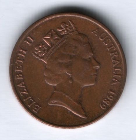 2 цента 1989 г. Австралия