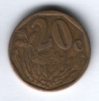 20 центов 1997 г. ЮАР
