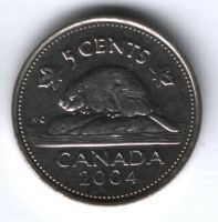5 центов 2004 г. Канада