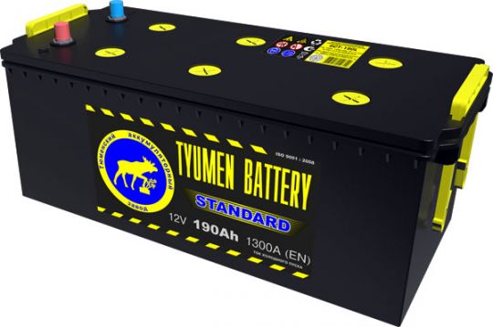 Автомобильный аккумулятор АКБ Тюмень (TYUMEN BATTERY) STANDARD  6CT-190L 190Aч О.П. (3) (евро)