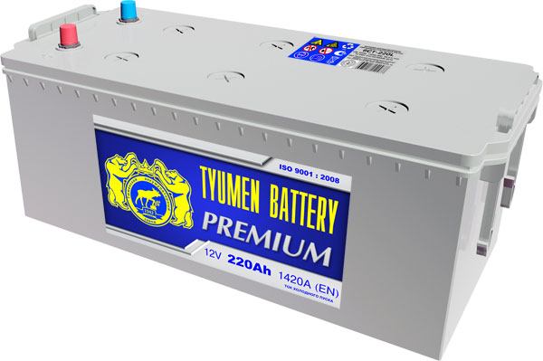 Автомобильный аккумулятор АКБ Тюмень (TYUMEN BATTERY) PREMIUM 6CT-220L 220Aч П.П. (4) (росс)