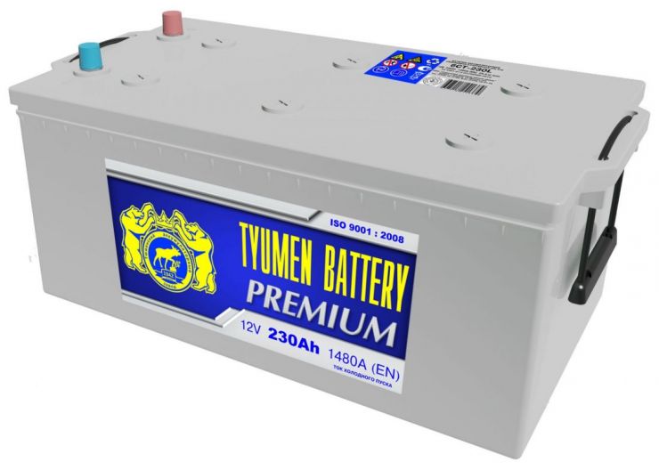 Автомобильный аккумулятор АКБ Тюмень (TYUMEN BATTERY) PREMIUM 6СТ-230L 230Aч О.П. (3) (евро)