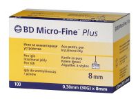 BD Miсro-Fine Plus иглы для шприц- ручки  8 мм  ( 8mm)  ( 100 шт )