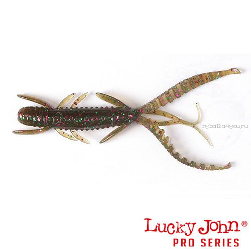 Виброхвост Lucky John Pro Series HOGY SHRIMP 3" / 76 мм / цвет S21 / 10 шт