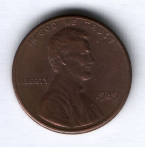 1 цент 1989 г. США