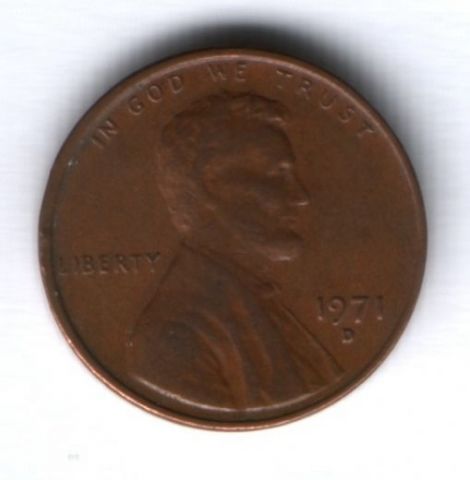 1 цент 1971 г. D  США