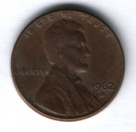 1 цент 1962 г. D США