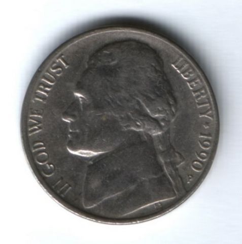 5 центов 1990 г. США