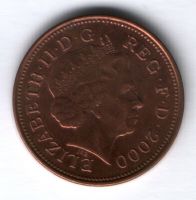 2 пенса 2000 г. Великобритания