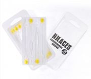 Cиликоновые шнурки для обуви Hilaces цвет Прозрачный/Желтый в раскрытой упаковке