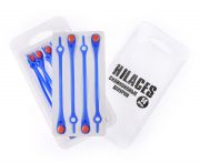 Cиликоновые шнурки для обуви Hilaces цвет Голубой/Красный в раскрытой упаковке