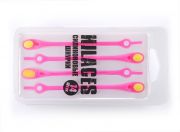 Cиликоновые шнурки для обуви Hilaces цвет Розовый/Желтый