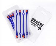 Cиликоновые шнурки для обуви Hilaces цвет Синий/Красный в раскрытой упаковке