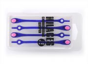 Cиликоновые шнурки для обуви Hilaces цвет Синий/Розовый