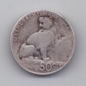 50 сантим 1901 г. Бельгия