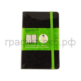 Книжка зап.Moleskine Pocket Evernote клетка черный MM712EVER