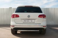 Защита заднего бампера d63 (дуга) VolksWagen Touareg 2014-