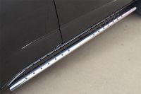 Пороги труба 75х42 овал с проступью CHEVROLET Trailblazer 2013
