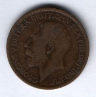 1/2 пенни 1916 г. Великобритания