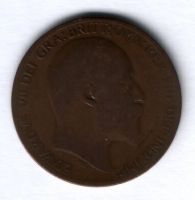 1/2 пенни 1905 г. Великобритания