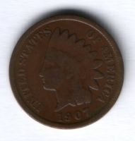 1 цент 1907 г. США